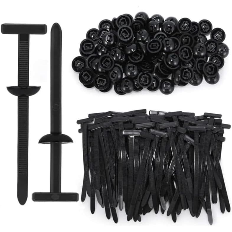 Kit 100 Abraçadeira Nylon Presilhas Plástico Carro Reparo