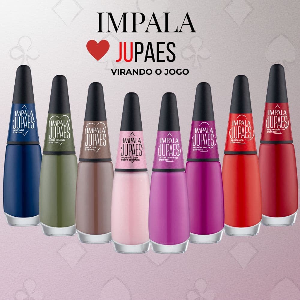 Impala Juliana Paes Coleção Completa Kit Esmaltes Original Cores Cremoso Alta Cobertura Brilho Intenso