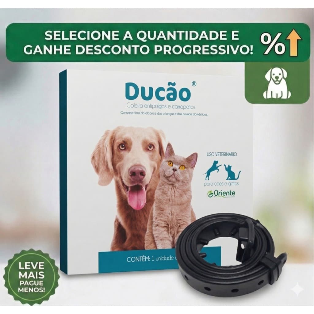 Coleira Antipulgas E Carrapatos Para Cães E Gatos Ducão