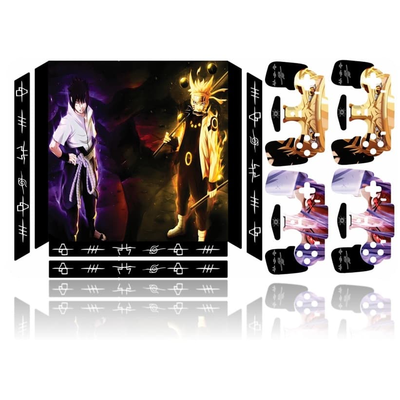 Kit Adesivo PS4 FAT Adesivo + 4 Adesivos Controles PS4 FAT Completo Alto Brilho / Mod_22