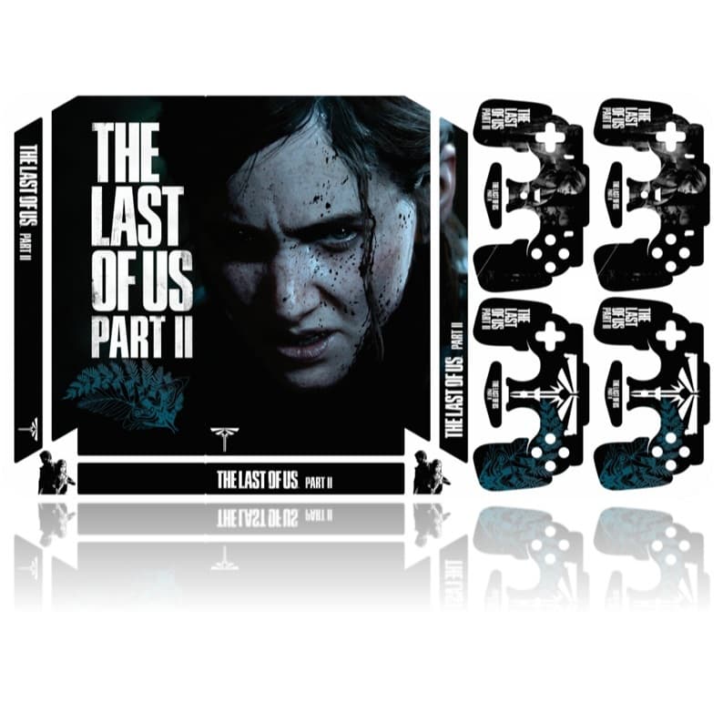 Kit Adesivo PS4 FAT Adesivo + 4 Adesivos Controles PS4 FAT Completo Alto Brilho / The Last Of Us