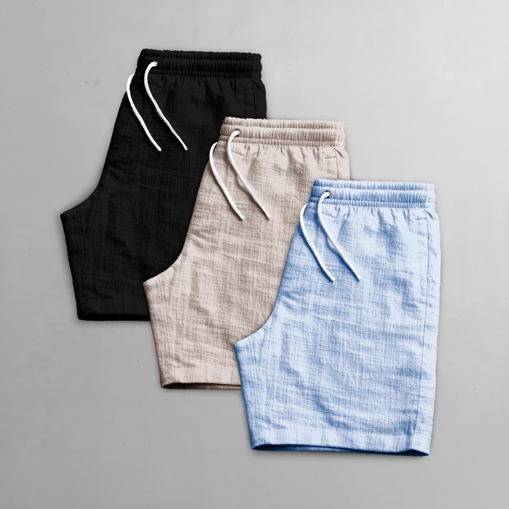 Short Linho 50%linho 50% Poliéster Kits com Cores Diversas
