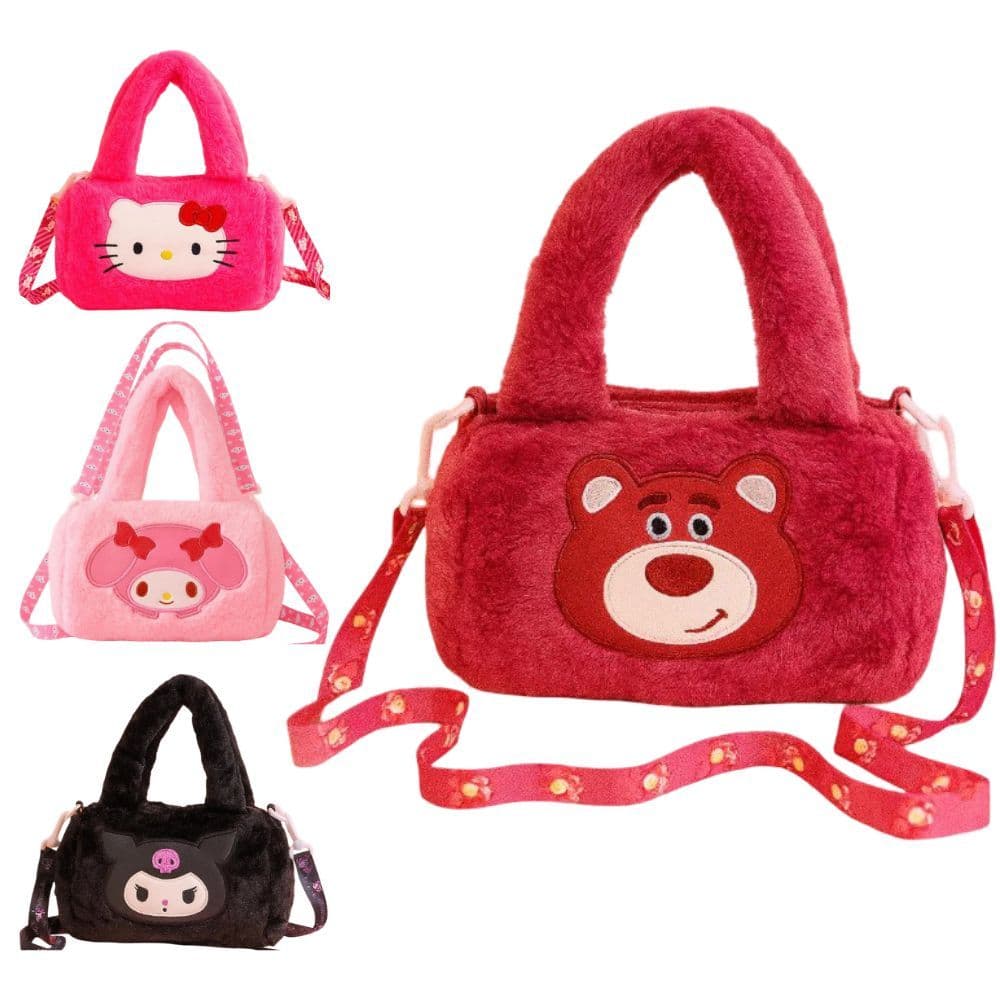 Bolsa Infantil Pelúcia Menina Criança Bolsinha Pequena Feminina Ombro Passeio