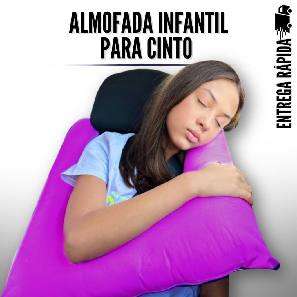 Almofada de Pescoço Viagens Carro Infantil e Adulto - Apoio Cabeça Regulável  Antialérgico com Forro