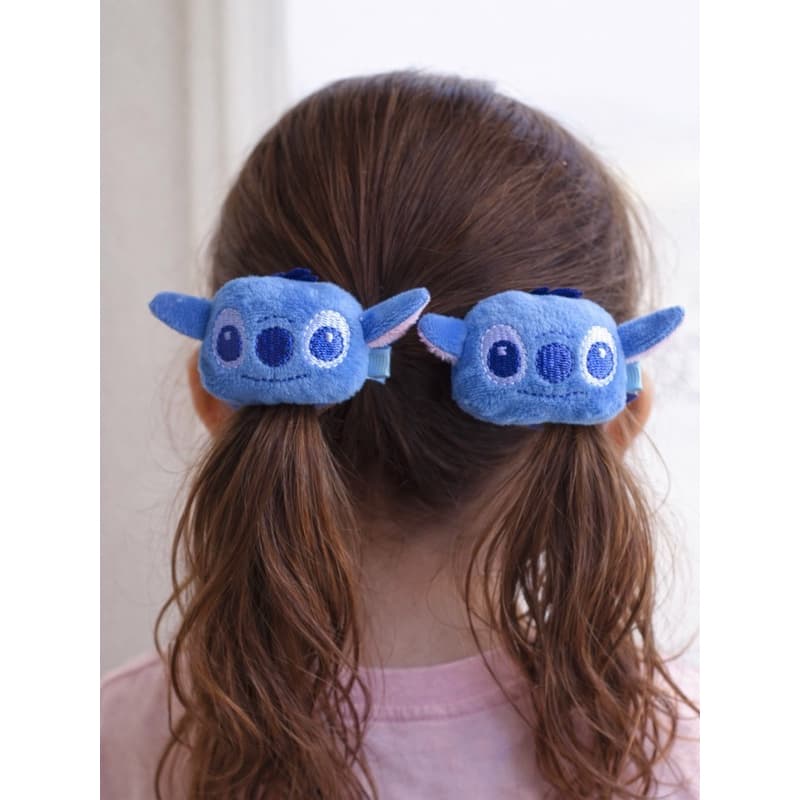 Presilha Infantil Stitch e Angel Pelúcia – Acessório de Cabelo Fofo Menina - Xuxinha desenho animado - linguinha