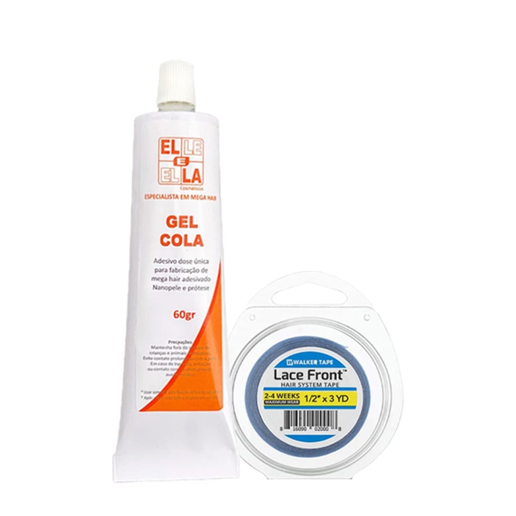 kit 1 Gel Cola De 60g + 1 Fita Azul Lace Front 3m