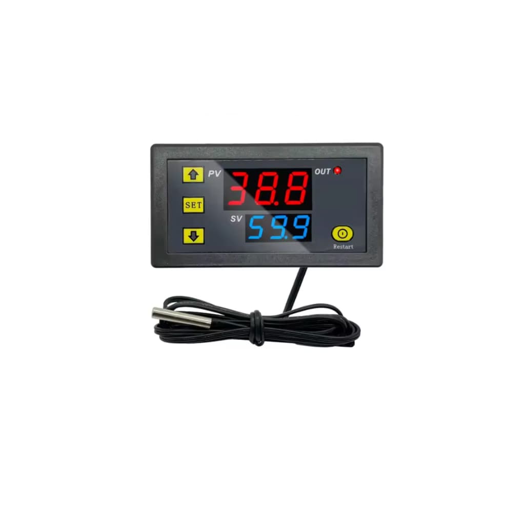 Controlador de Temperatura Digital W3230 – Termostato 12V para chocadeira,aquario, incubadora,estufa, freezer, ntc