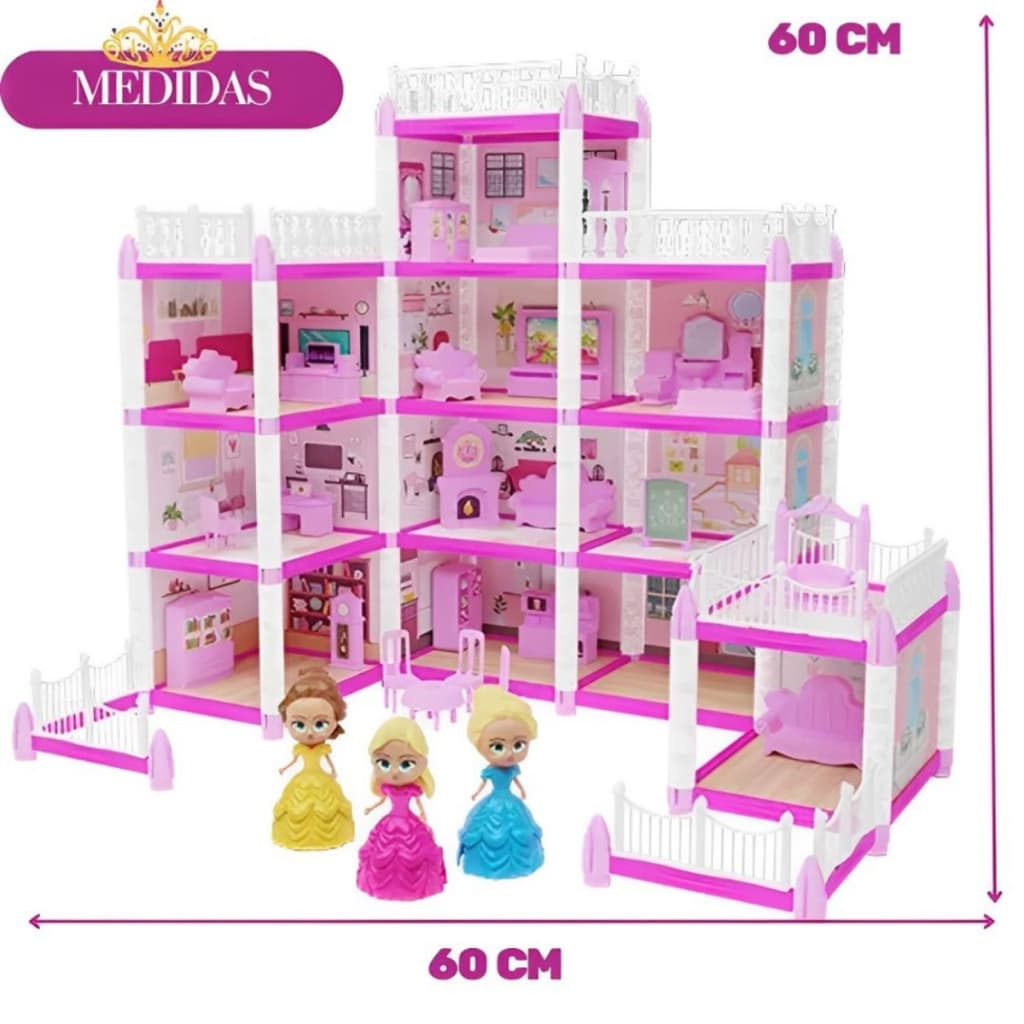 Casinha Castelo Da Princesa 240 Peças Brinquedo GGB Brinqudos