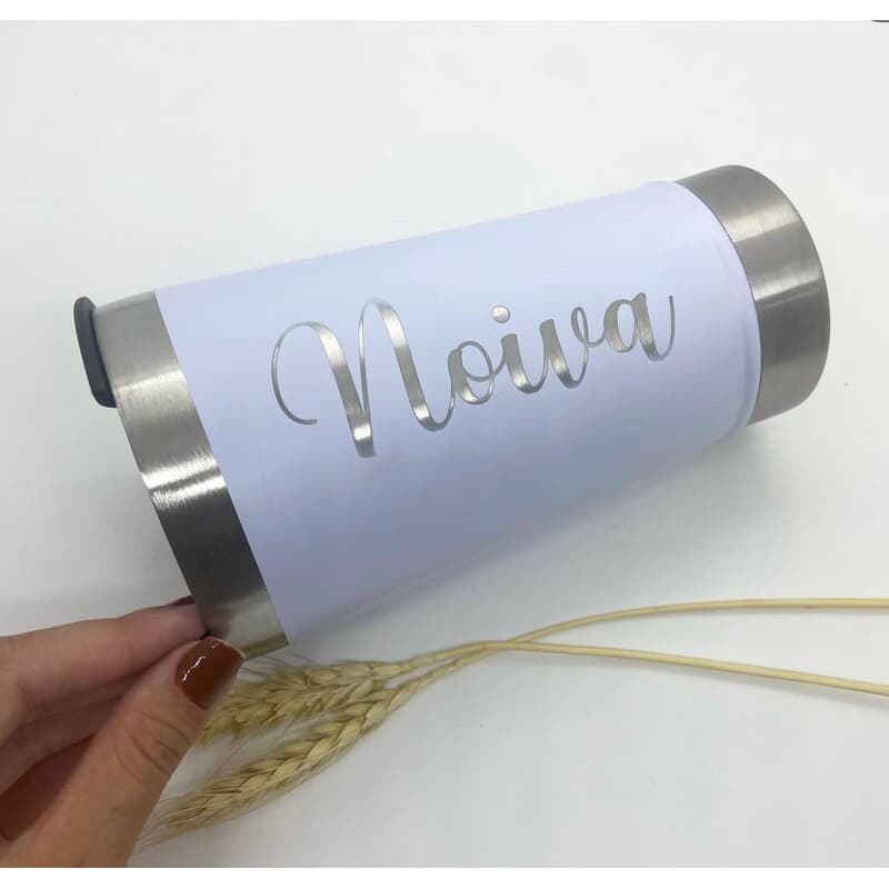 Copo térmico gravado a laser personalizado noiva noivo