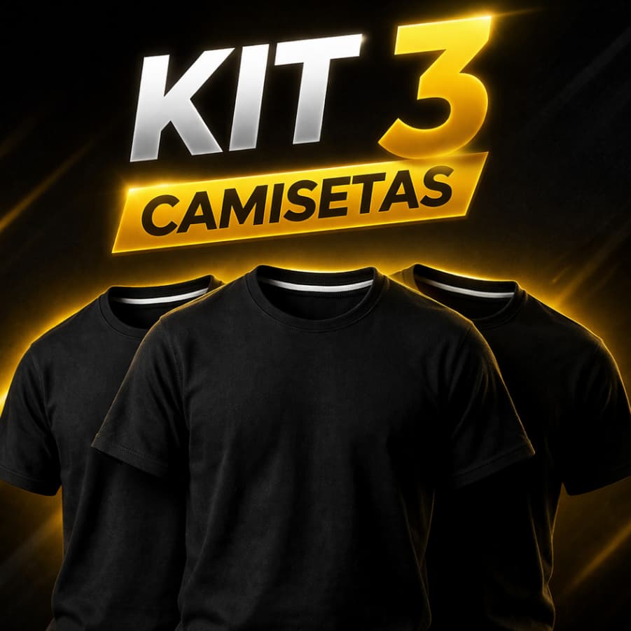 Kit 3 ou 1 Camisetas Básicas 100% Algodão – Conforto e Qualidade Premium