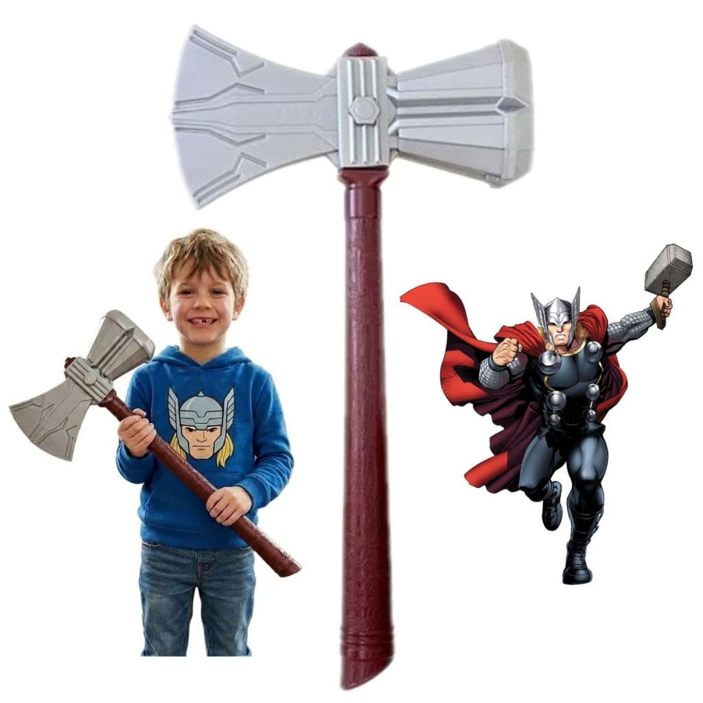 Espada Machado Do Trovão Thor De Brinquedo Infantil Medieval