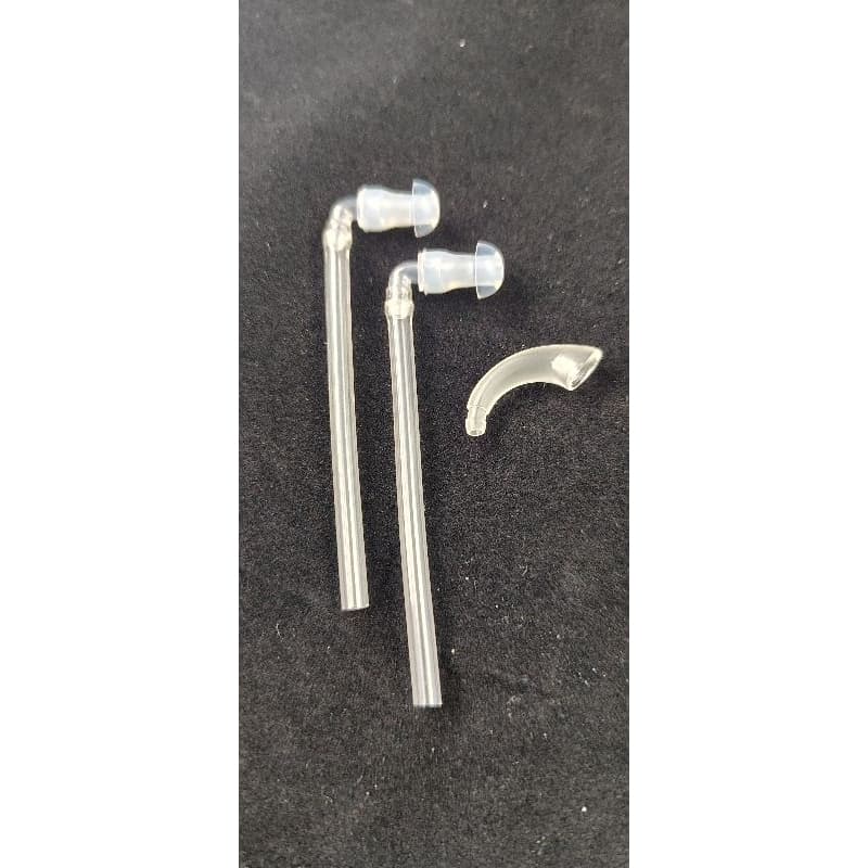 2 Conectores Silicone M + 1 Gancho Siemens Rexton Signia A&M - Kit Reposição para Aparelho  Auditivo  Retroauricular BTE
