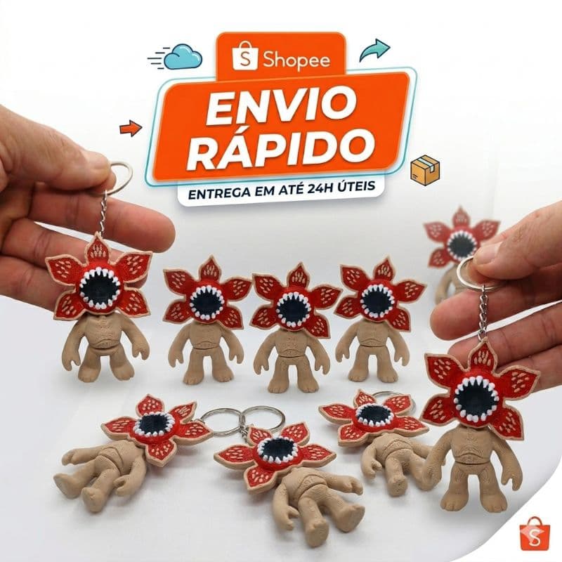 Chaveiro Stranger Things Demogorgon - Envio Imediato