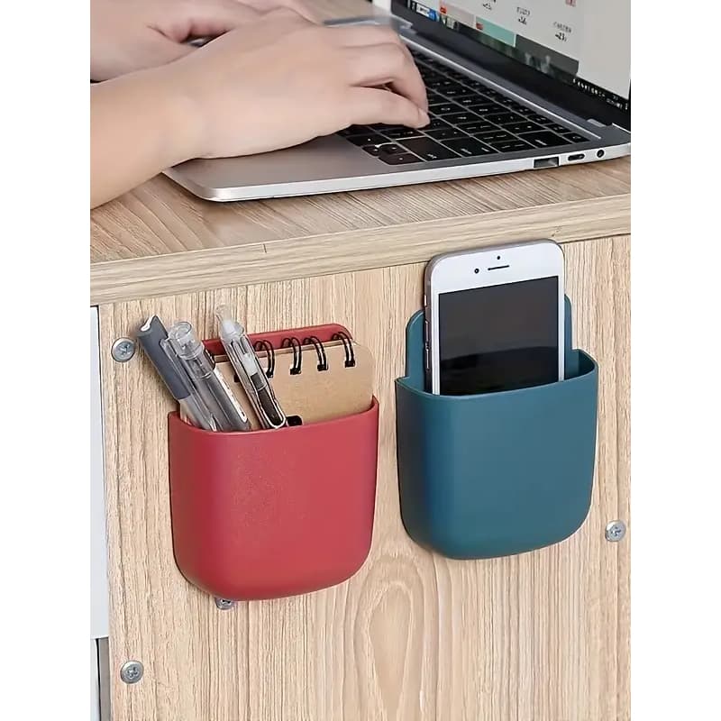 Suporte de Parede para Celular e Controle Remoto, Entrada para Cabo para carregamento Smartphone