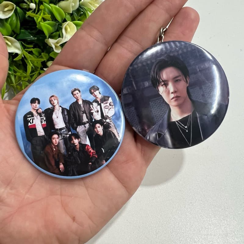 Chaveiro + botton personalizado/BTS / Jung kook /Hooligan