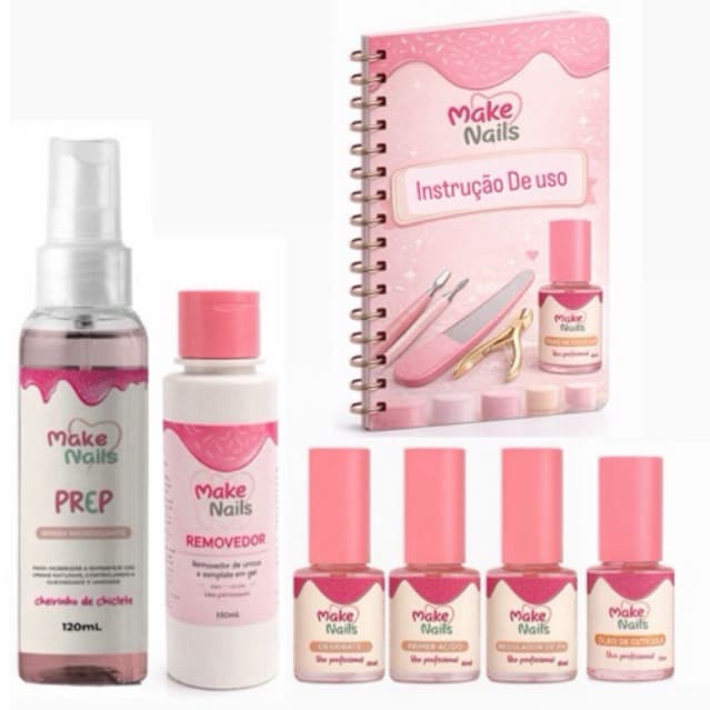 Kit 6 Preparadores Primer Ácido+Primer Não Ácido+Regulador+ prep120ml+Removedor De Unhas De Gel Acrigel Porcelana Make N
