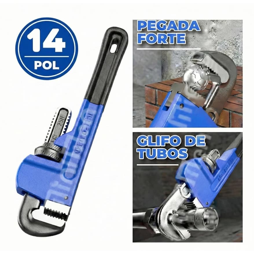 Chave De Grifo Para Tubos Uso Profissional '' Tipo Americano" tamanho 14