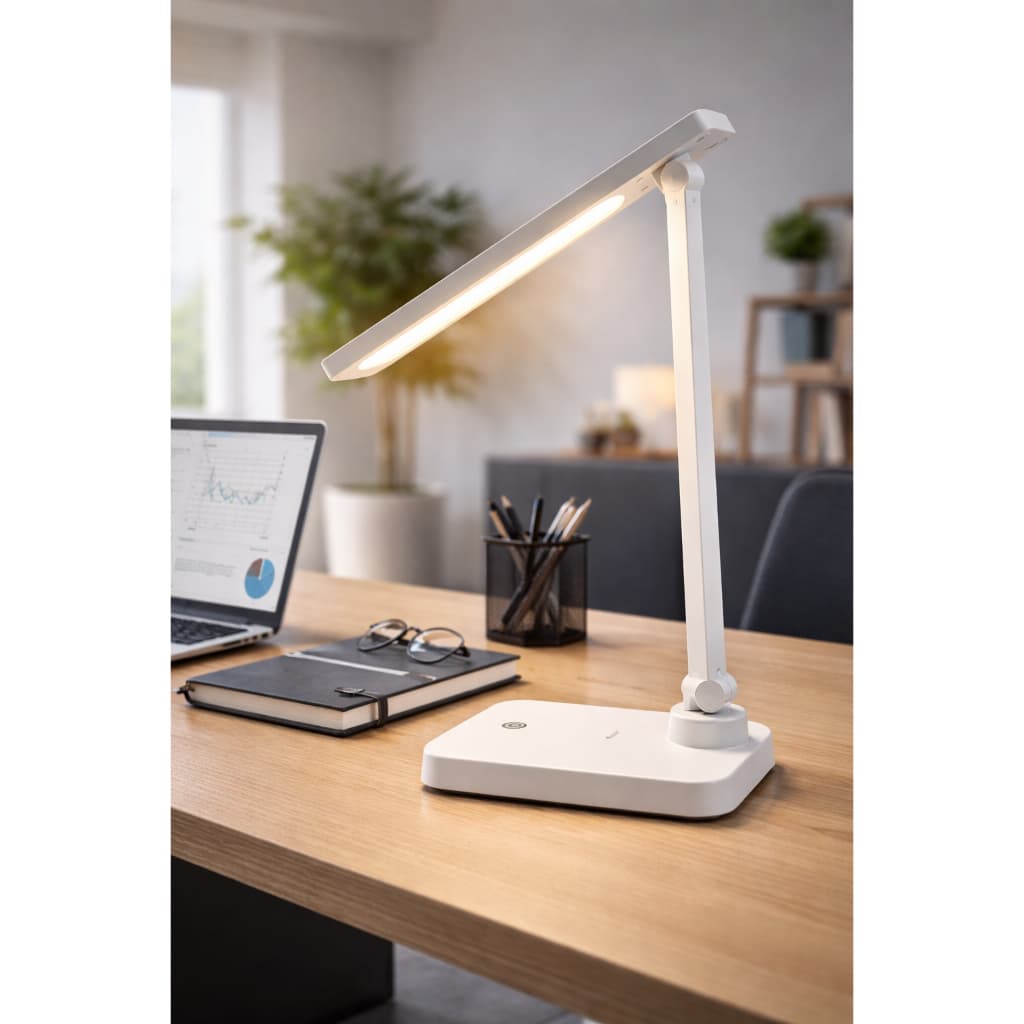 LUMINARIA MESA TOUCH PORTATIL LEVE E COMPACTA 5W BRANCA LUZ ESCRITORIO LEITURA DECORAÇÃO