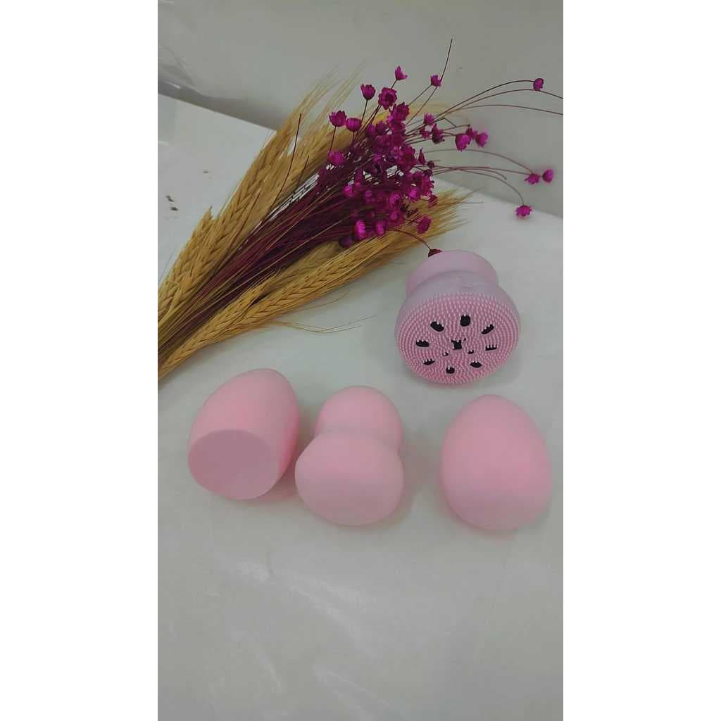 Kit C/4 Esponja 1 Pera 1 Chanfrada 1 Gota 1 Polvo Coloridas