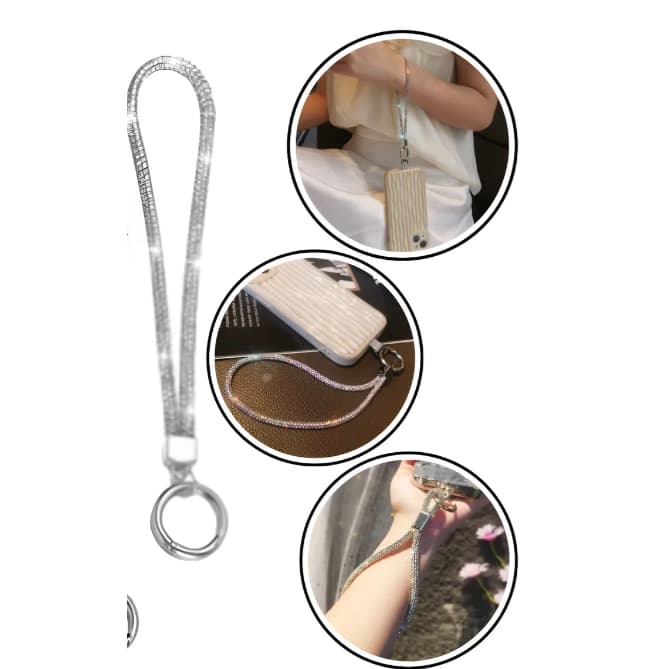 Cordão Para Celular Pulseira Universal Premium Alça Brilho.
