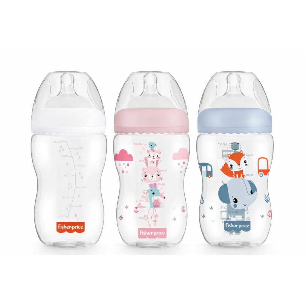 Fisher Price Mamadeira Anticólica  First Moments Bebê bico petala tamanhos diferentes