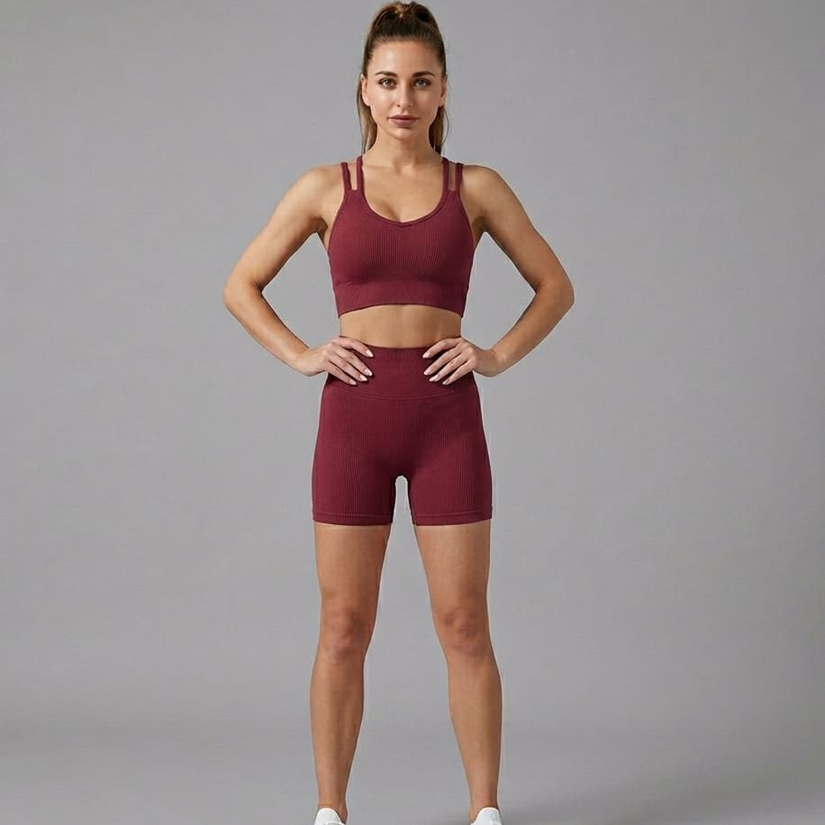 CONJUNTO CANELADO SHORT E TOP ACADEMA