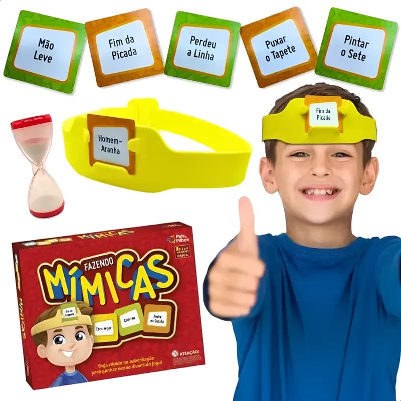 Jogo Pra Família Amigos De Mímica Adivinha Imitação Infantil