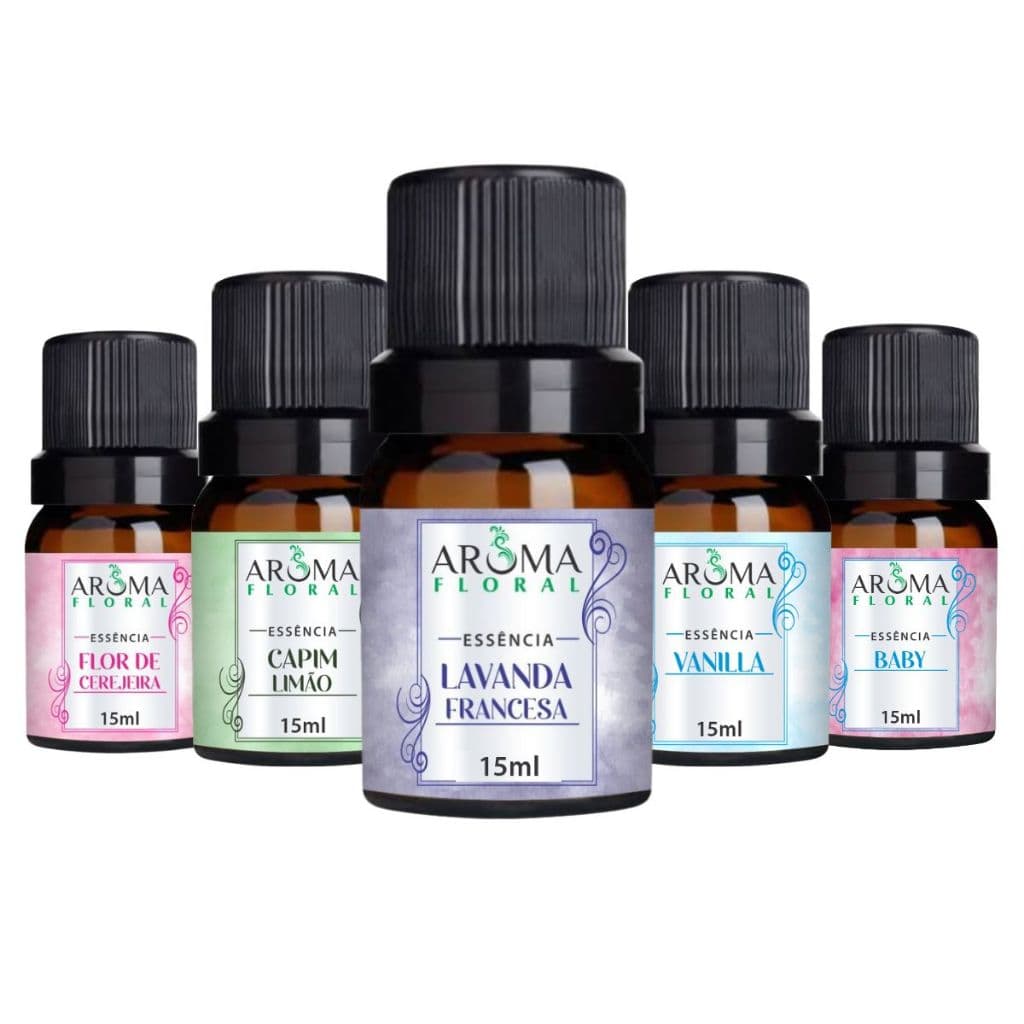 Kit 5 Essencia Para Difusor Aromatizador e Umidificador a Base de Agua