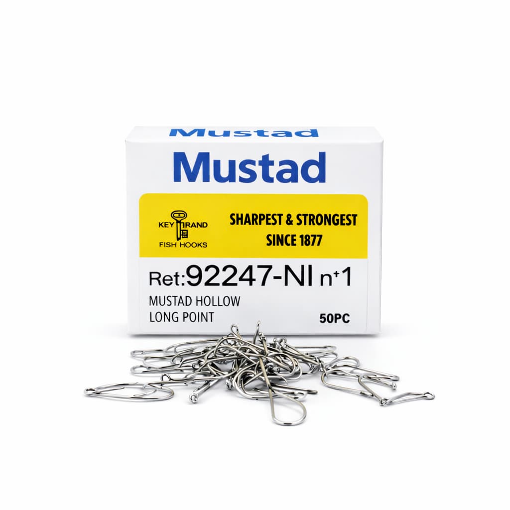50 Anzol Pesca Mustad Norueguês 92247 º1 Isca Natural Com Fisga/Pesca Carapau Bagre Tilápia Original