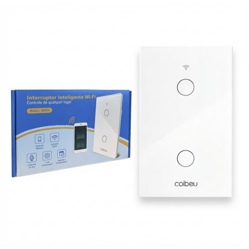 Interruptor Inteligente Coibeu 2 Botões - Com Neutro