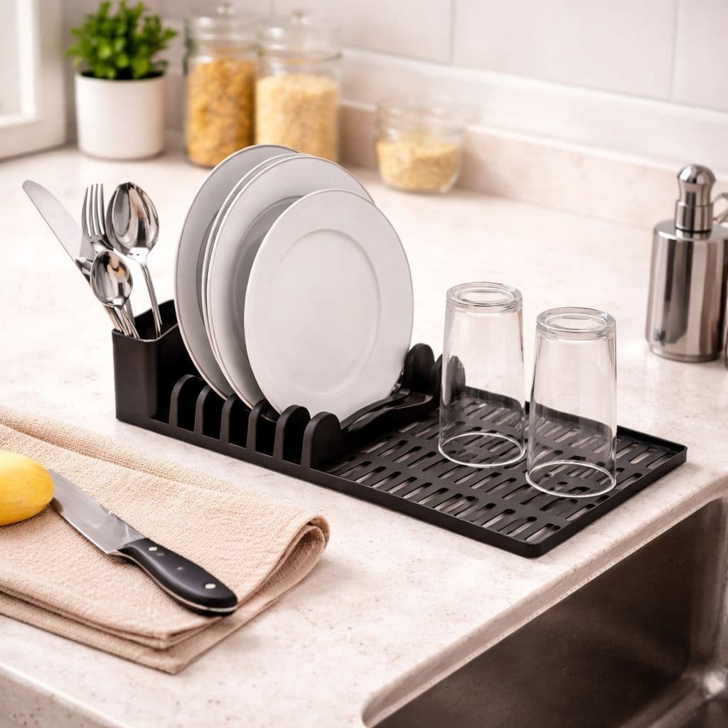 Escorredor Secador Cozinha De Louça Porta Copos Pratos Talheres Plastico 6 Pratos