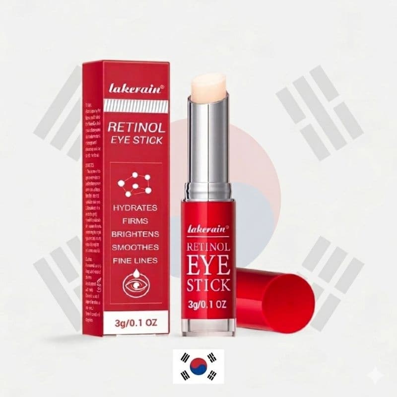 Retinol Stick Lakerain Coreano Clareador de Olheiras e Rugas Bastão Anti-Idade Skincare K-Beauty Hidratante Facial 3g