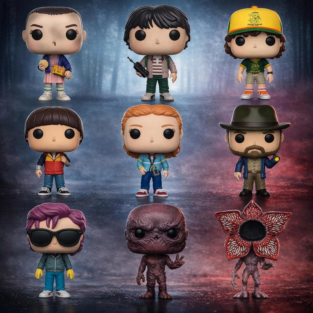 Bonecos Colecionáveis Stranger Things 10 cm - COM CAIXA PERSONALIZADA