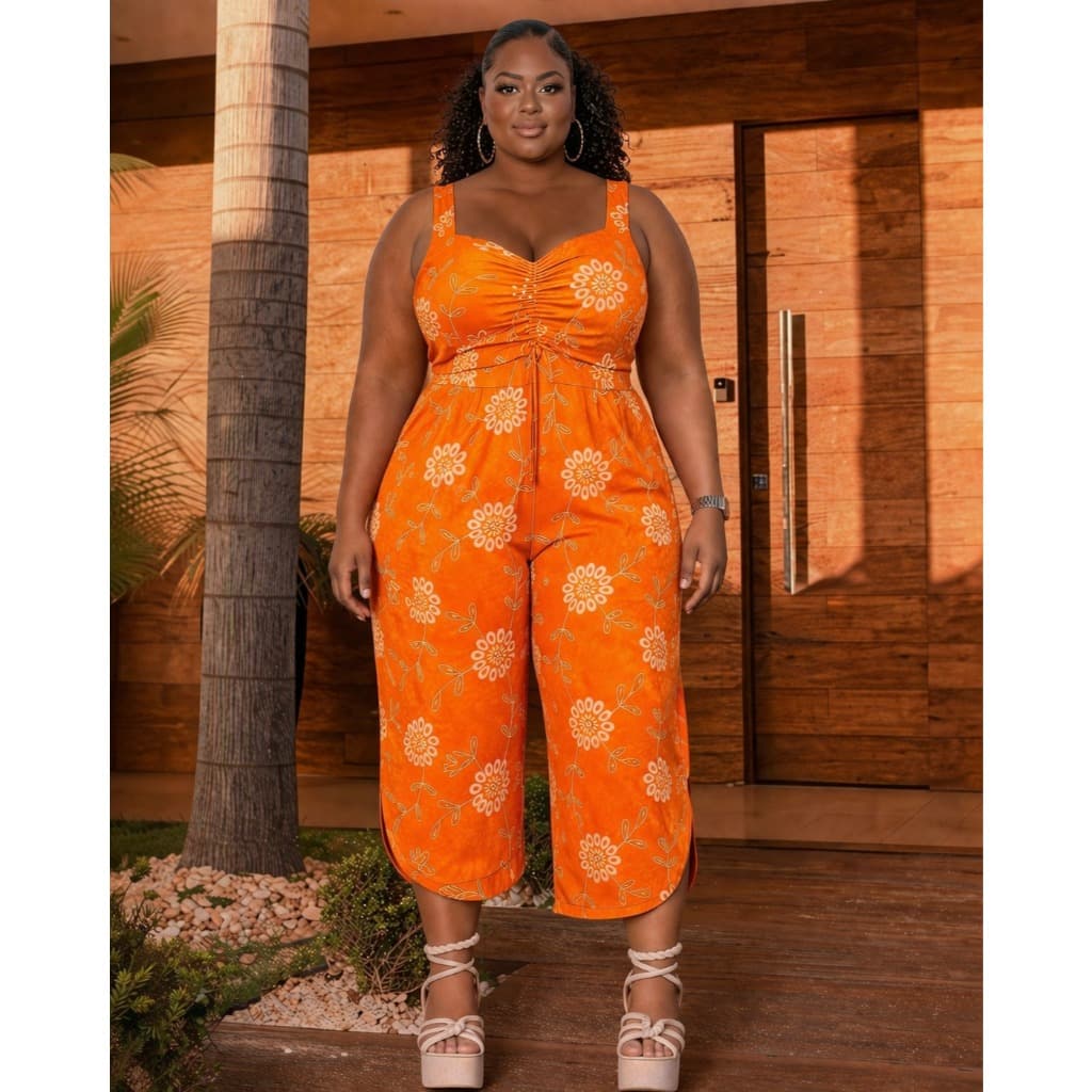 Macacão feminino Midi/capri plus size G1-44 ao G3-52