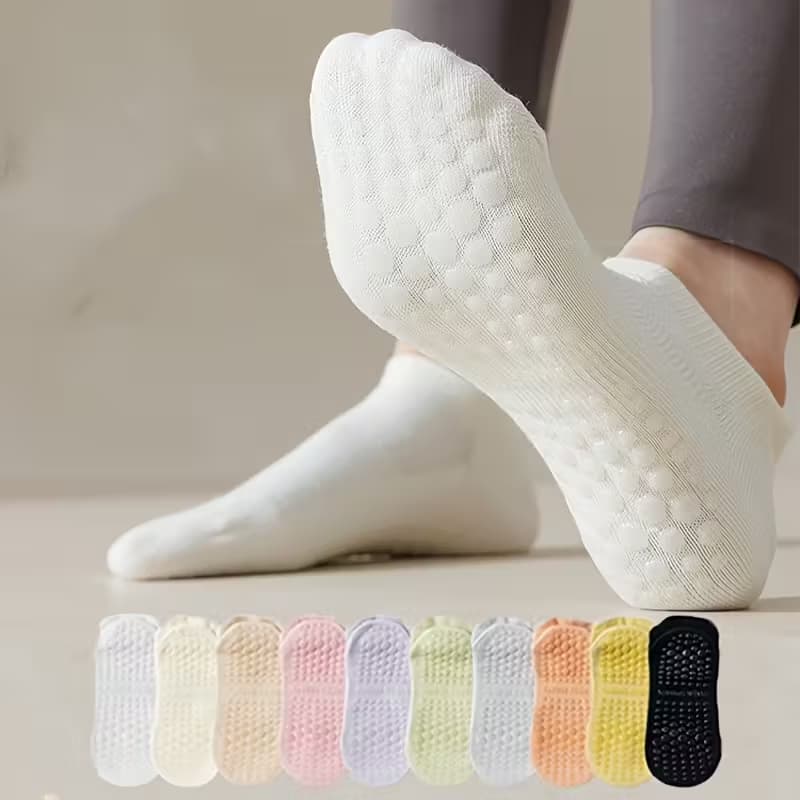Kit Pares de Meias de Pilates Yoga Antiderrapante Unissex