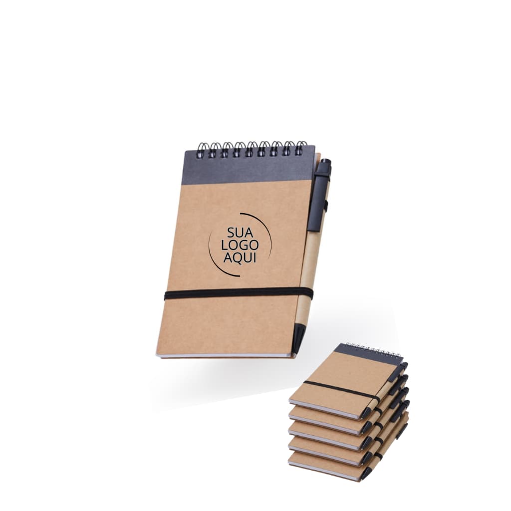 Kit com 10 Blocos de Kraft Personalizados com Logo ou Nome