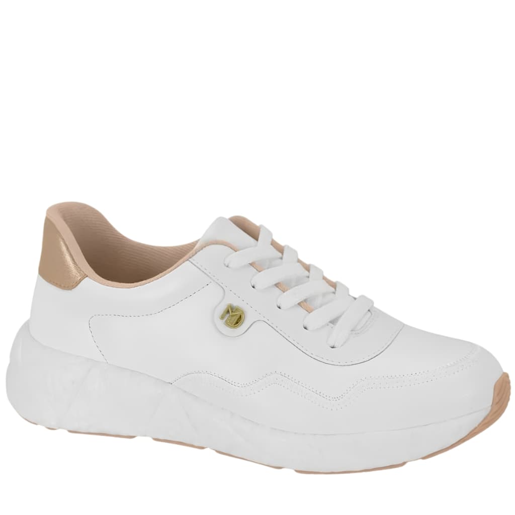 Tênis Feminino Casual Modare 7395.100 Confortável White/Golden