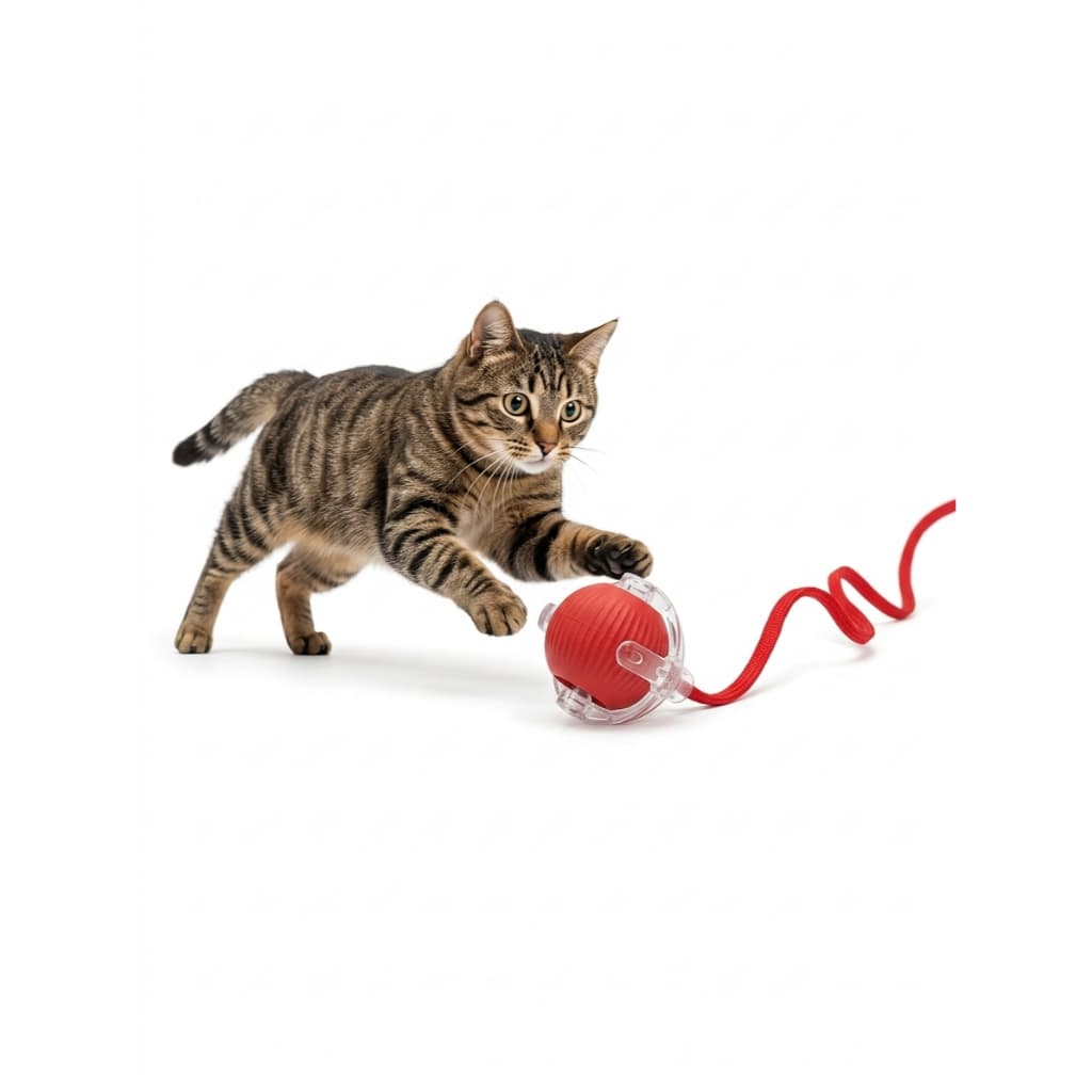 Bola Bolinha Brinquedo Inteligente Automática Pet Gato Cachorro LED Interativa Recarregável USB Fita