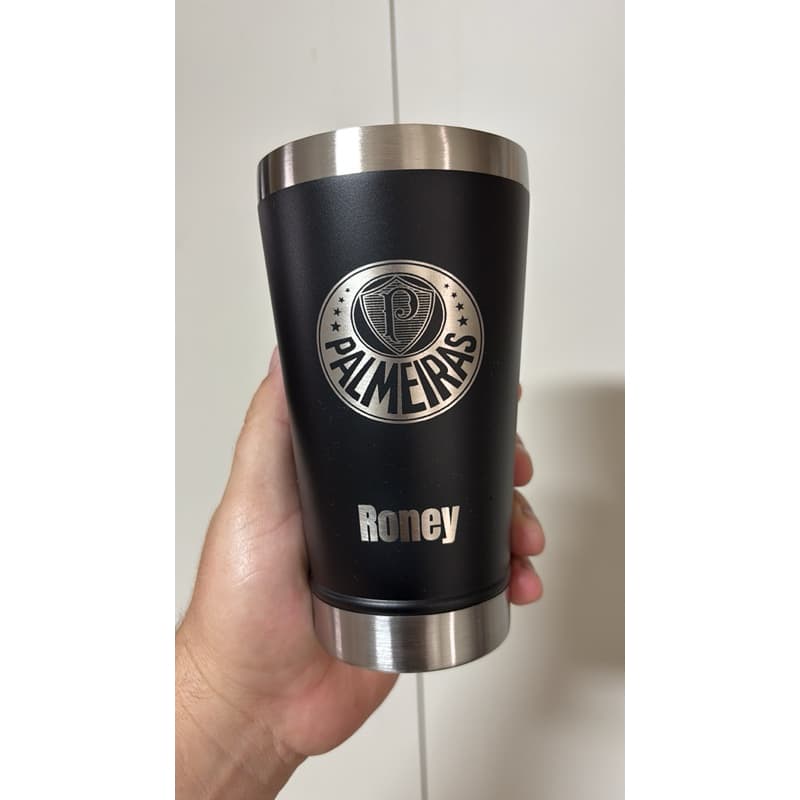 Copo Térmico 473ml personalize do seu jeito com logo, nome e time.