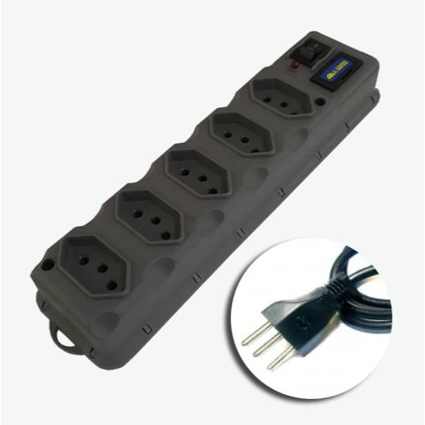 Filtro de Linha 5 Tomadas com Fusivel Protetor - 1127-ASS