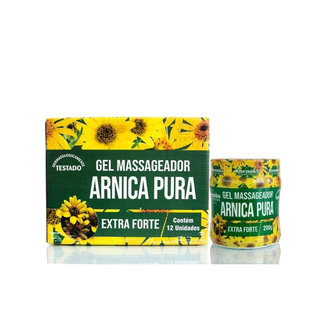 Kit 6 Gel de Massagem Muscular Arnica Pura Extra Forte 200g - Alívio e Relaxamento com Arnica