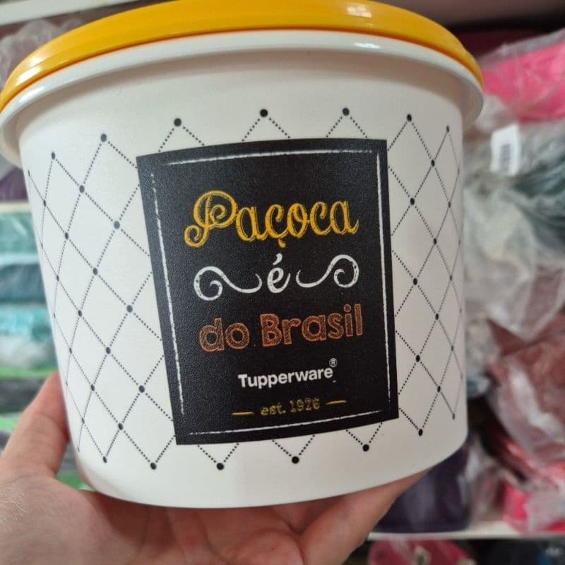 Caixa de Mantimento Paçoca Tupperware Bistrô