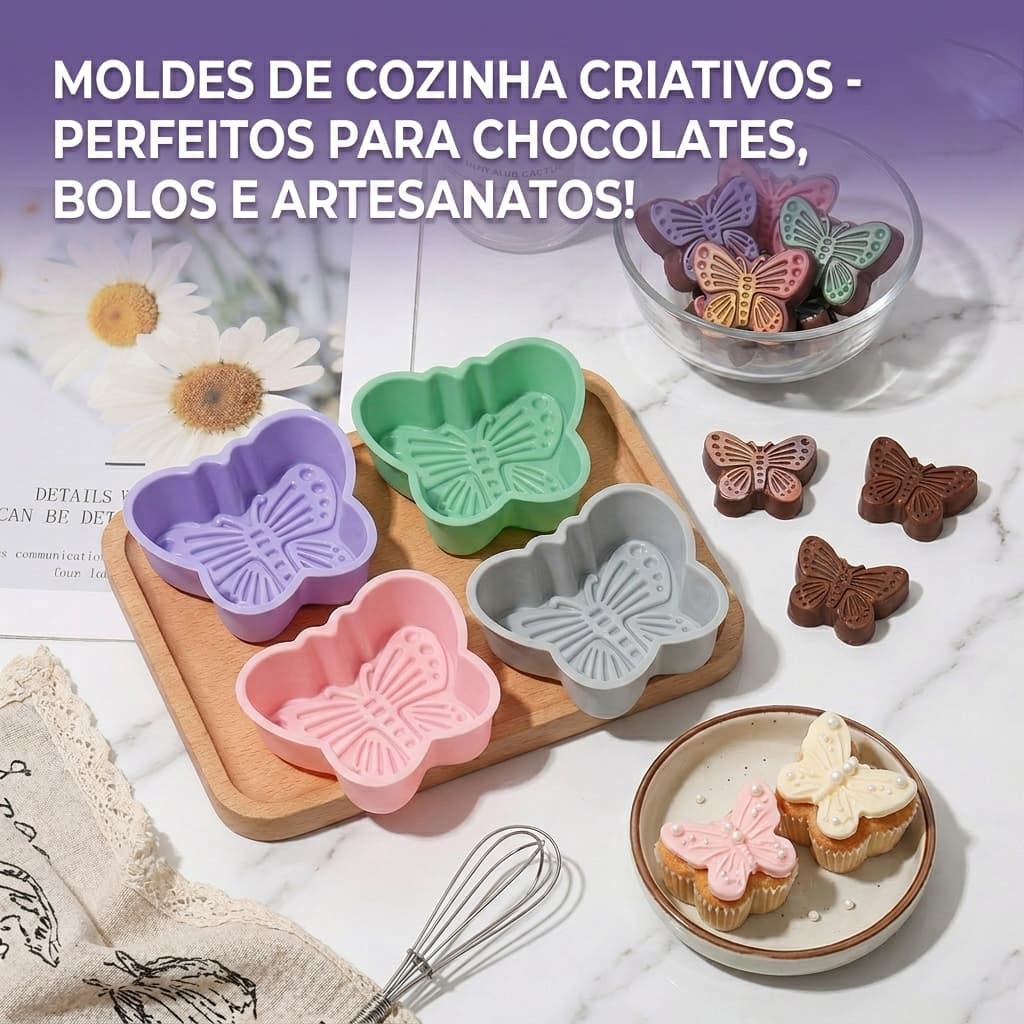 Kit 12 Forminha De Silicone Multiuso Bolo Cupcake Gelatina Muffin Diversos Formatos