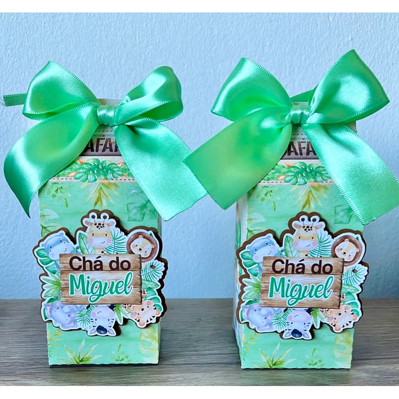 Caixa Milk Safari Personalizada | Lembrancinha Chá de Bebê Safari | Pegue e Monte