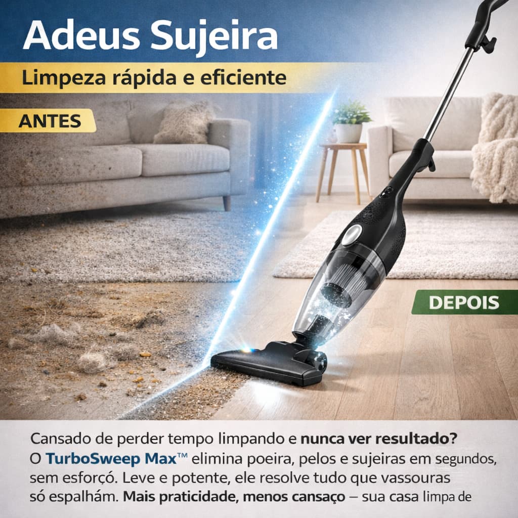 Aspirador Portatil Vertical Eletrico 2 Em 1 Com Fio Potente E Leve 110v Limpeza Facil