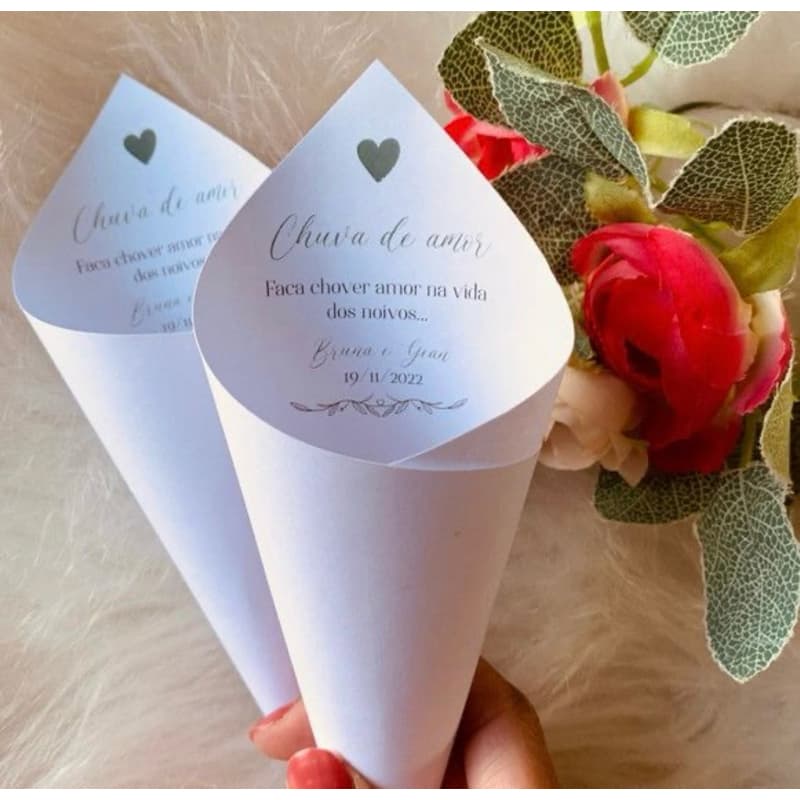 Cones de petalas ou arroz para casamento/ Personalizados