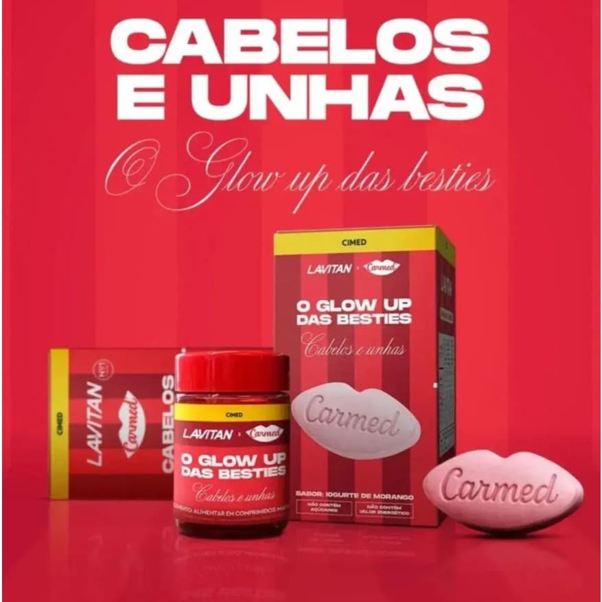 Kit C2 Lavitan Carmed Cabelos & Unhas 60 Comprimidos Cimed