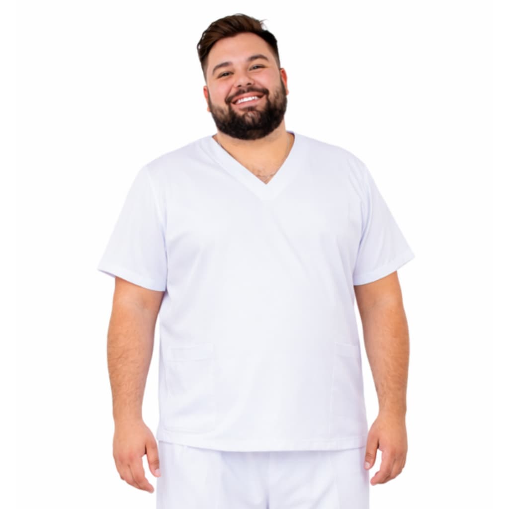 Blusa Scrub Masculina PLUS SIZE Pijama Cirúrgico Privativo Estudante Profissional Varias Cores