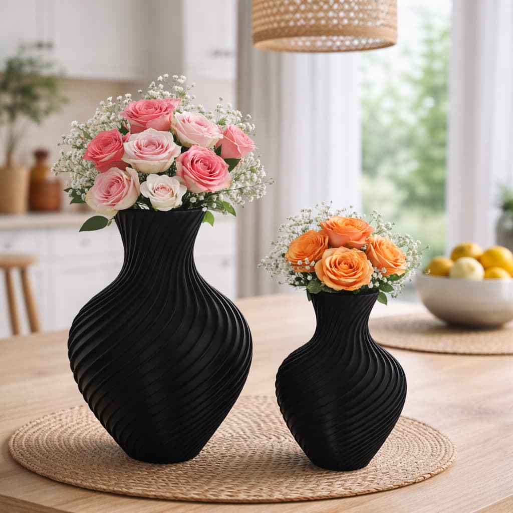 Vaso Decorativo Sala Moderno Espiral Minimalista