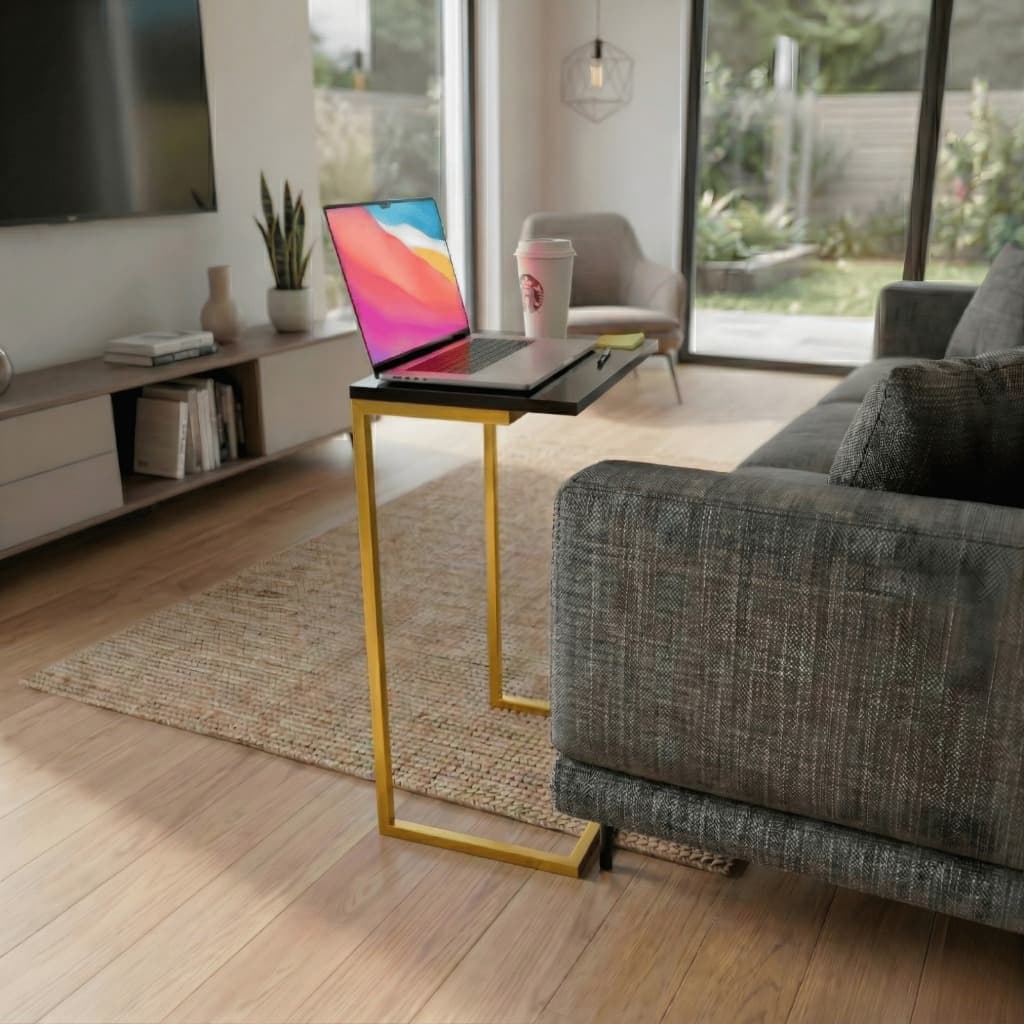 Mesinha Lateral Apoio Zeus Estilo Industrial Braço Sofá Cama Estudos Suporte Home Office